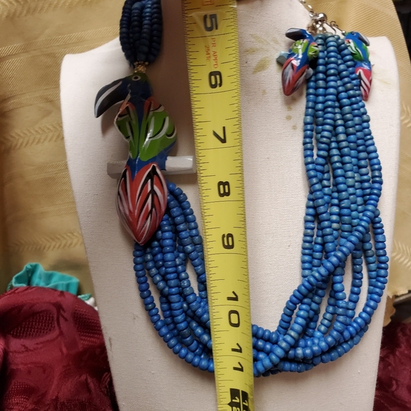 JIMMY Buffet style Parrot earrings & necklace - Picture 6 of 8
